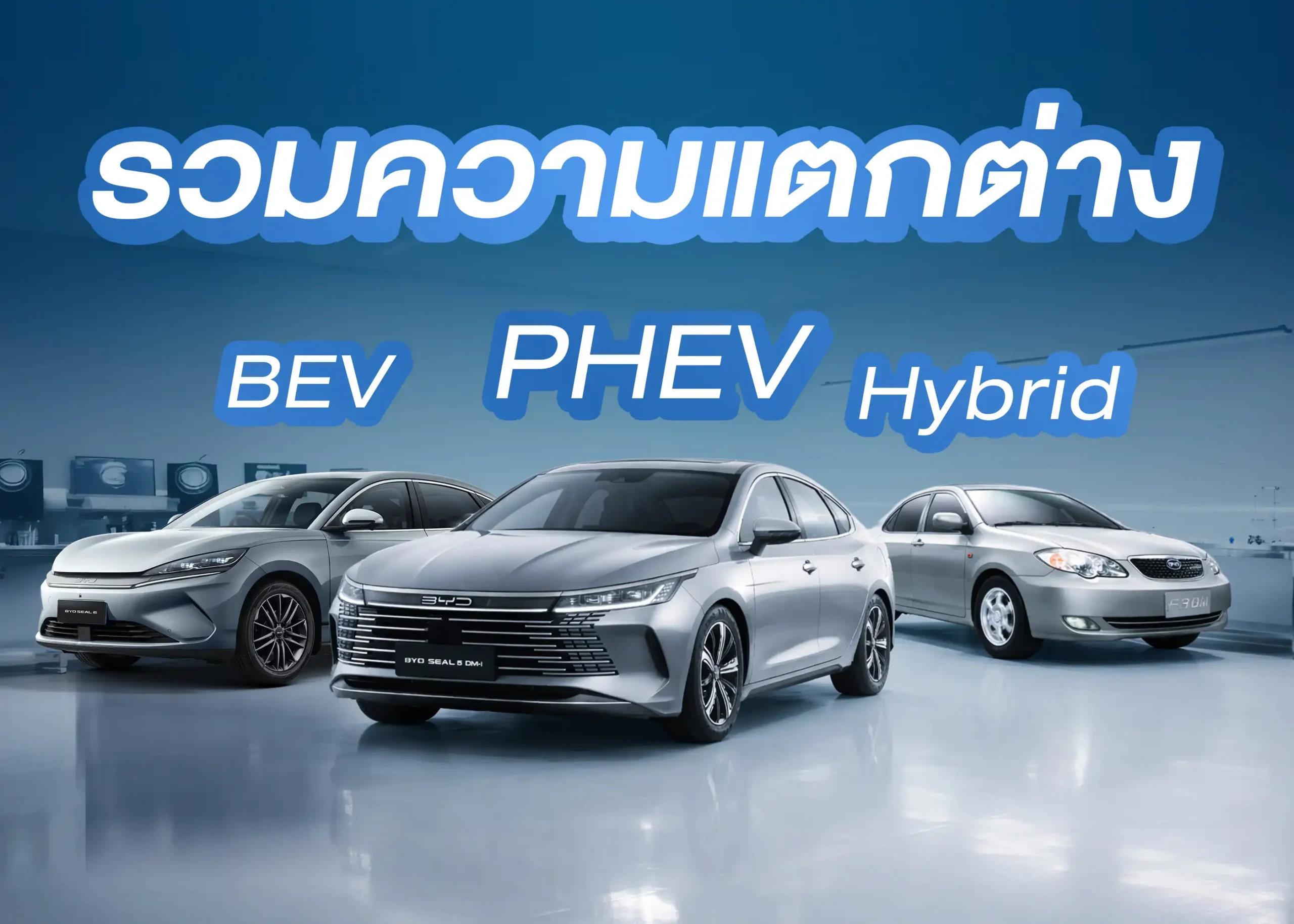Hybrid และ PHEV และ BEV ต่างกันอย่างไร? เข้าใจระบบรถยนต์ไฟฟ้าแต่ละแบบแบบชัดเจนก่อนตัดสินใจซื้อ 1 hybrid-vs-phev-vs-bev